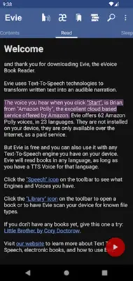 Evie - eVoice Book Reader android App screenshot 15